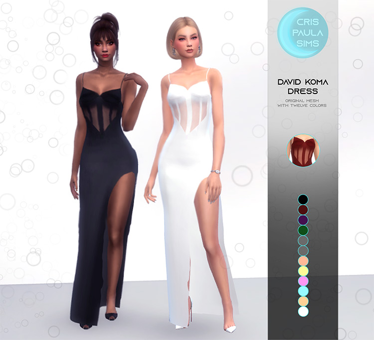 Best Sims 4 Cocktail Dress CC  All Free To Download    FandomSpot - 5