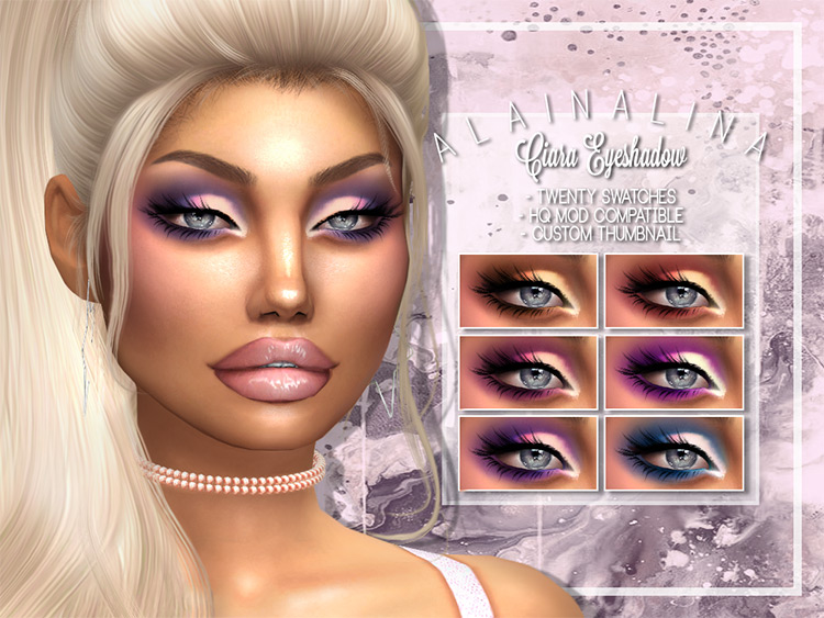 Glitter eyeshadow with eyeliner Found in TSR Category 'Sims 4