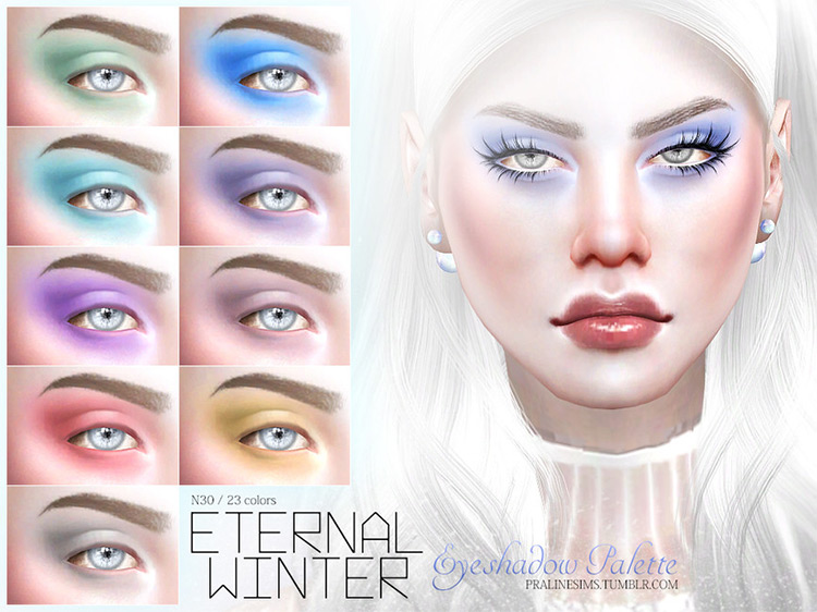 Eternal Winter Eyeshadow Palette Sims 4 CC