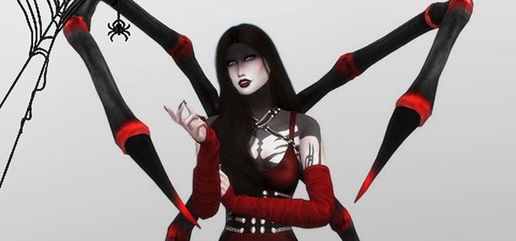 Demon Girl with wings - Sims 4 Character CC