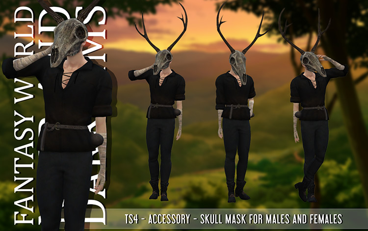 Skull Mask Sims 4 CC