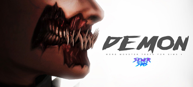 Demon Teeth Sims 4 CC screenshot