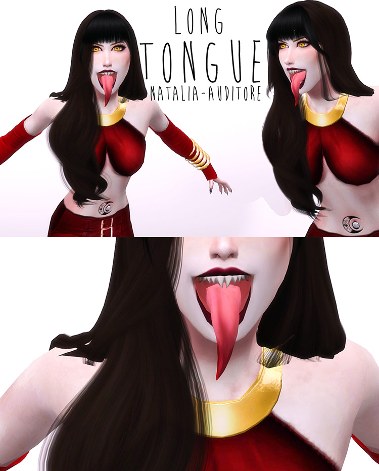 Long Tongue Sims 4 CC