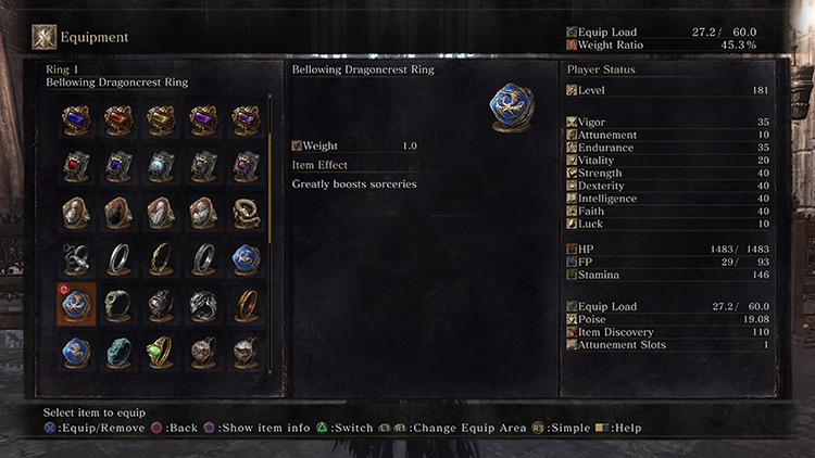 Bellowing Dragoncrest Ring in DS3