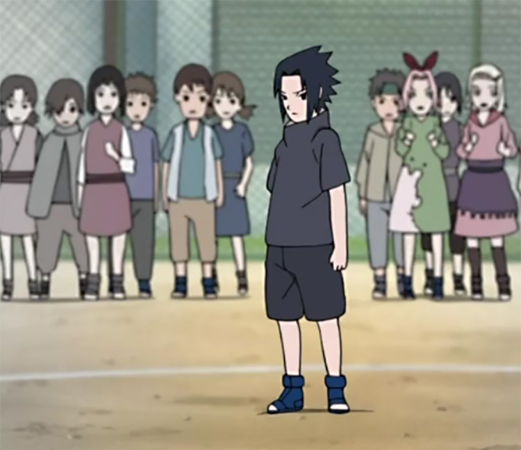 Kid Sasuke (Black and Grey) in Naruto anime