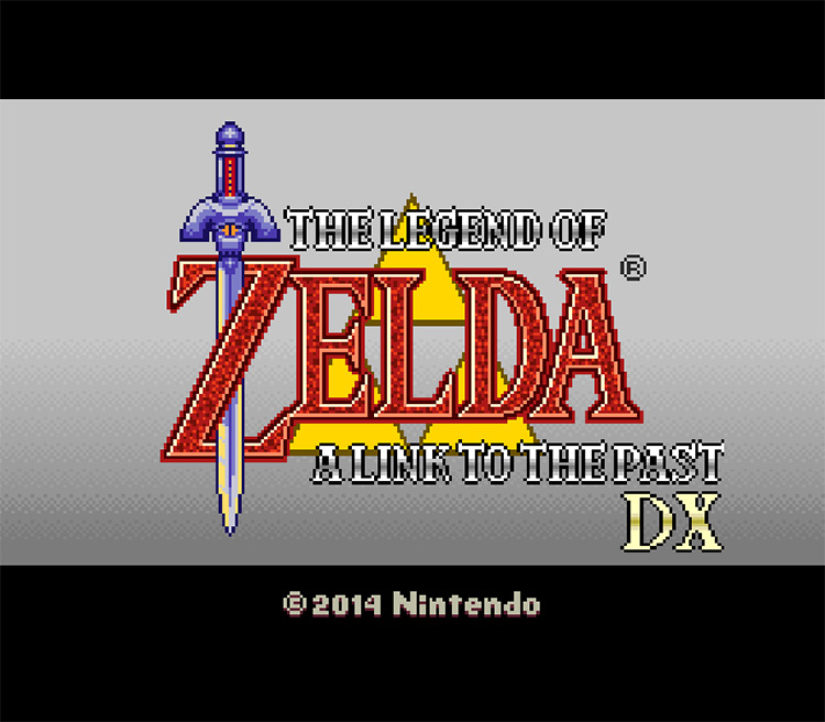 A Link to the Past DX Game title menu