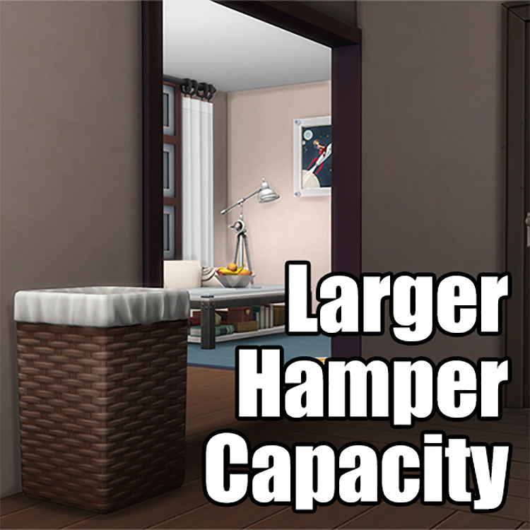 Larger Hamper Capacity by egureh for Sims 4