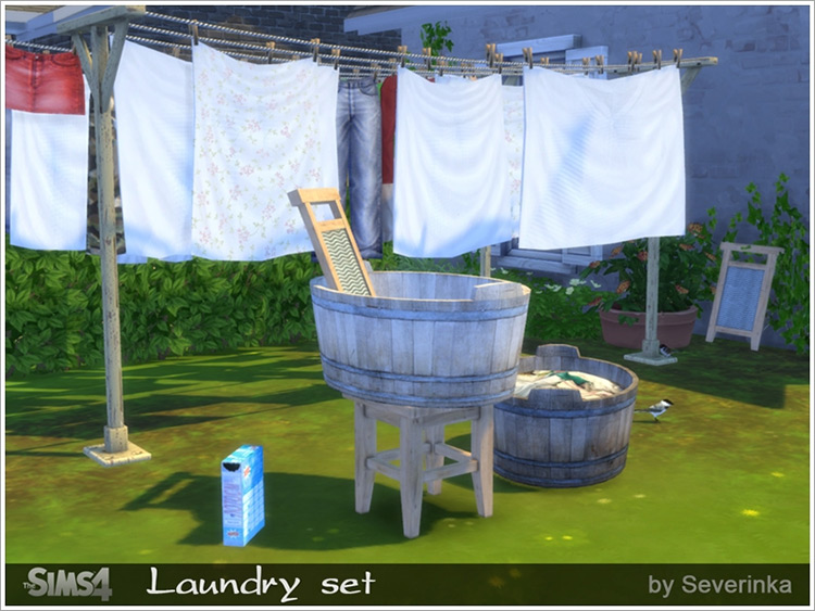 Laundry Set by Severinka Sims 4 CC