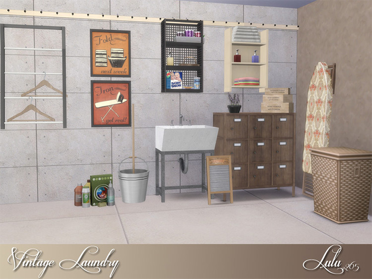 Vintage Laundry by Lulu265 Sims 4 CC