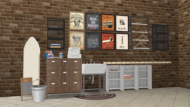 Vintage Laundry by Lulu265 Sims 4 CC