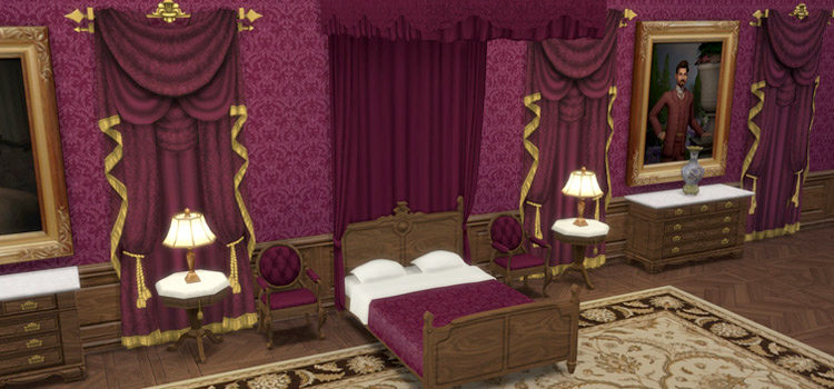 Victorian bedroom set for The Sims 4