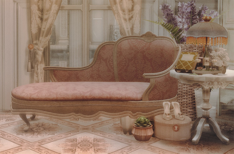 Cutie Victorian Loveseat Sims 4 CC