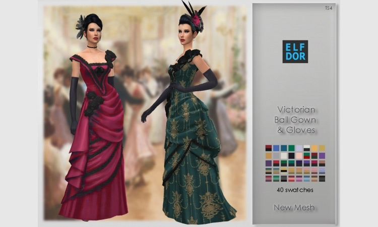 Victorian Ballroom Set Sims 4 CC