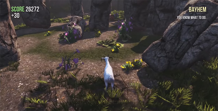 Goat Simulator gameplay on PS4