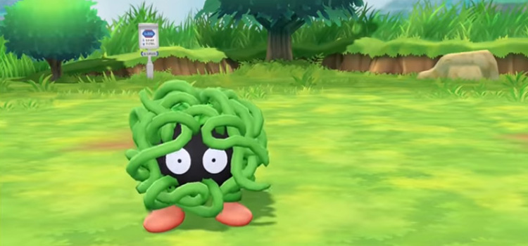 Shiny Tangela in Pokemon Lets Go Eevee