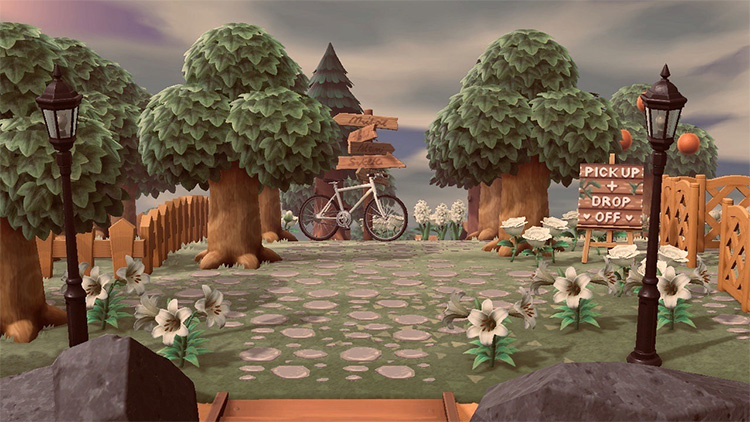 Cottagecore Entrance Idea for Animal Crossing: New Horizons