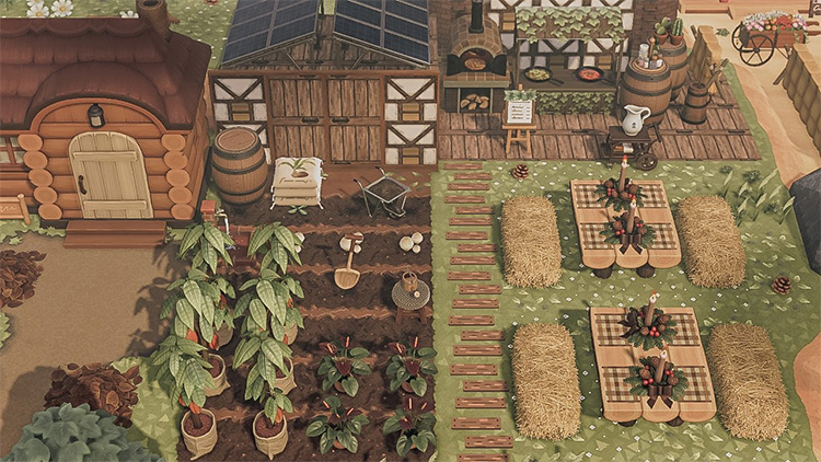 Rustic Farming Idea - ACNH Cottagecore