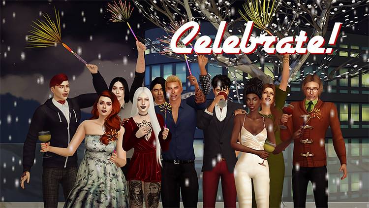 Sims 4 New Year s Eve Party CC  Mods   Poses  All Free    FandomSpot - 80