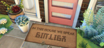 In This House We Speak Simlish - Sims 4 Welcome Mat CC