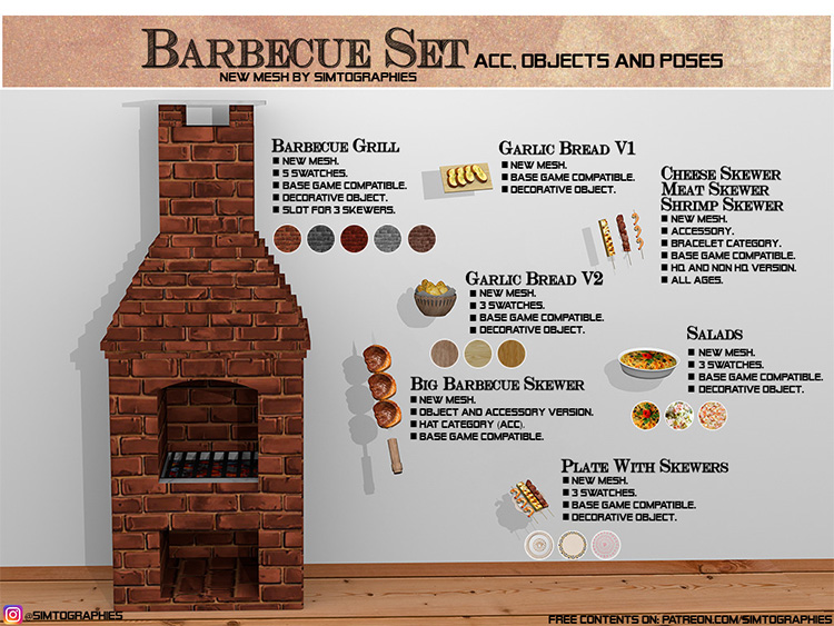 Sims 4 Grill  Cookout   Barbecue CC  The Ultimate Collection   FandomSpot - 97