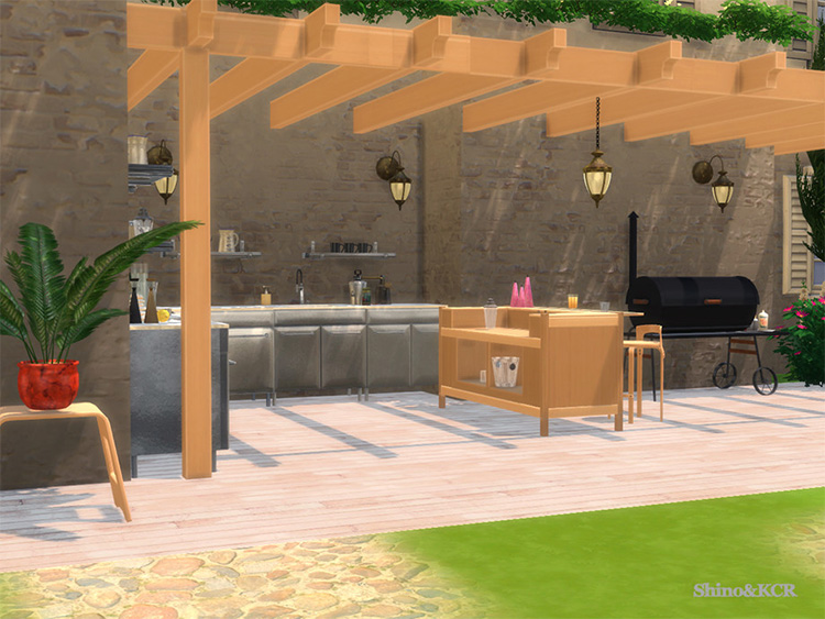 Outdoor Bar & Grill CC for The Sims 4