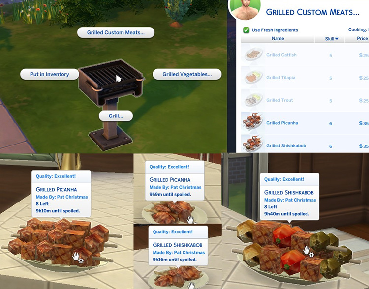 Custom Grilled Meats Set #4 - The Sims 4
