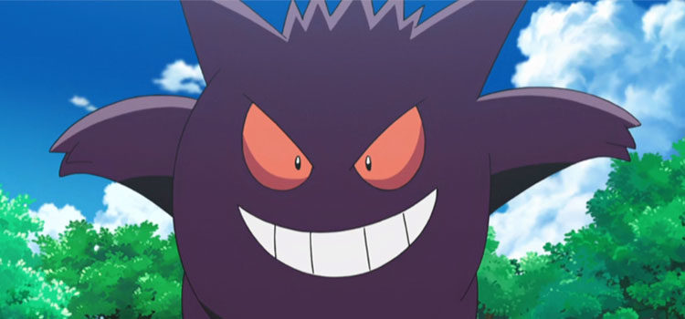 Gengar Smiling in the Pokemon Anime