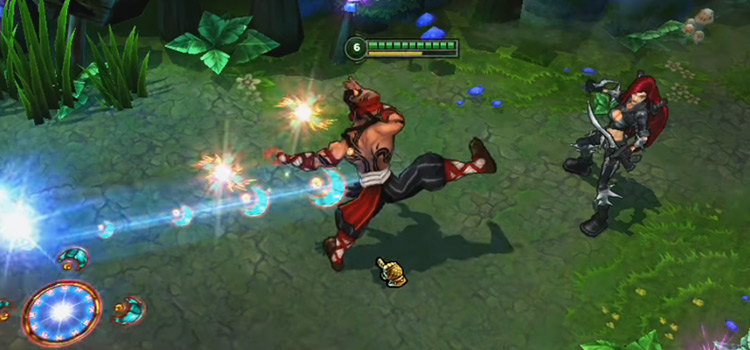 Lee Sin playing jungler in League of Legends