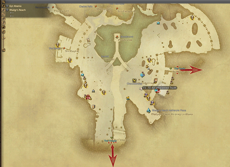 An Unwanted Truth location on map / FFXIV