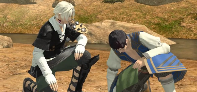 Thancred NPC in FFXIV (Screenshot)