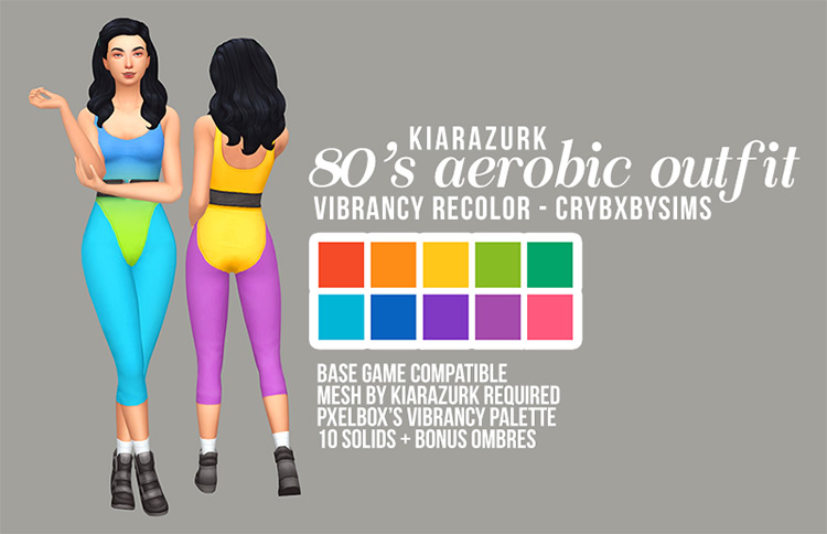 ‘80s Aerobic Outfit (Madonna) TS4 CC