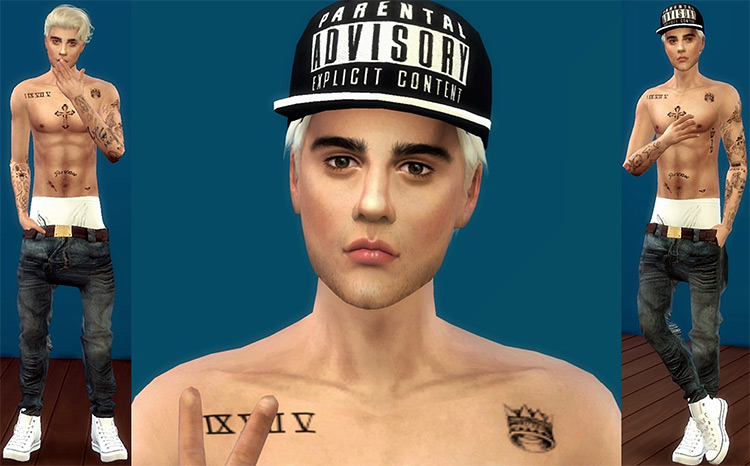 Sims 4 Justin Bieber CC  Tattoos  Clothes   More   FandomSpot - 65