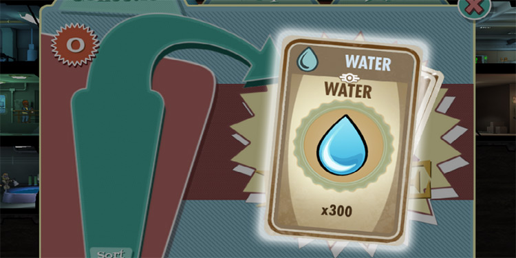 A Water Card from the Starter Pack (Lunchboxes) / Fallout Shelter