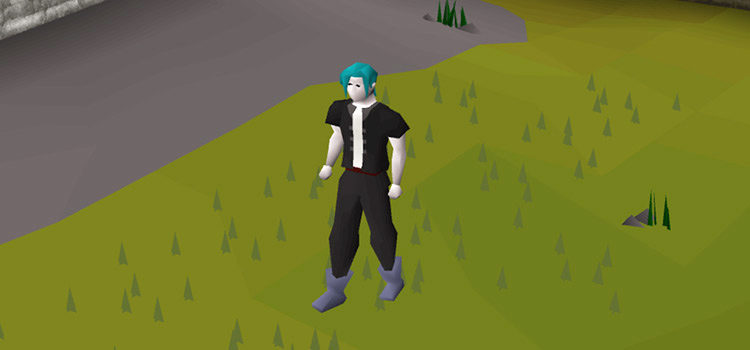 Wearing the Boots of Lightness in OSRS (Screenshot)