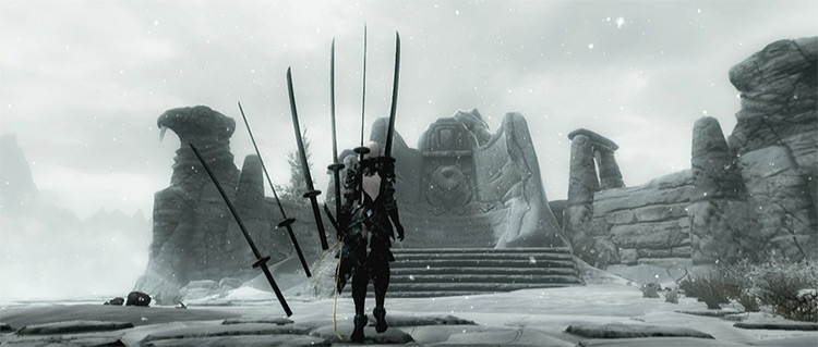 Eo Geom Summon Swords Spell mod for Skyrim