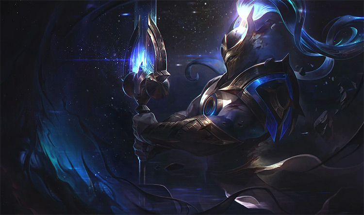 Cosmic Defender Xin Zhao Skin Splash Image from League of Legends