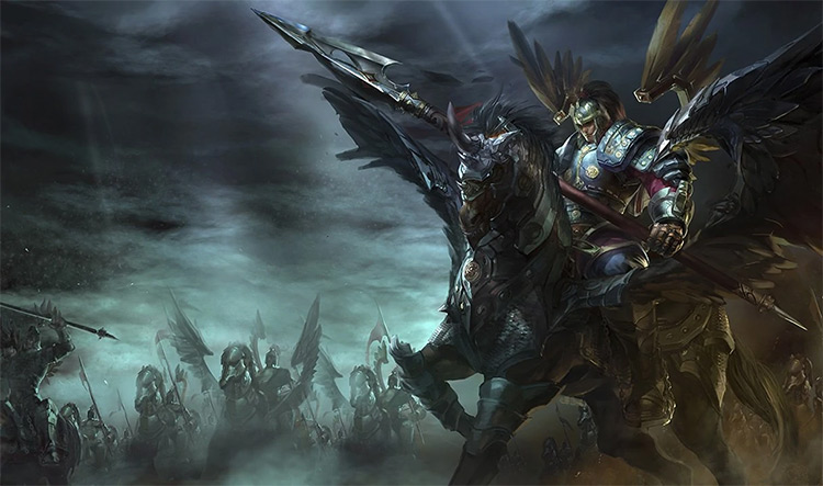 Winged Hussar Xin Zhao Skin Splash Image from League of Legends