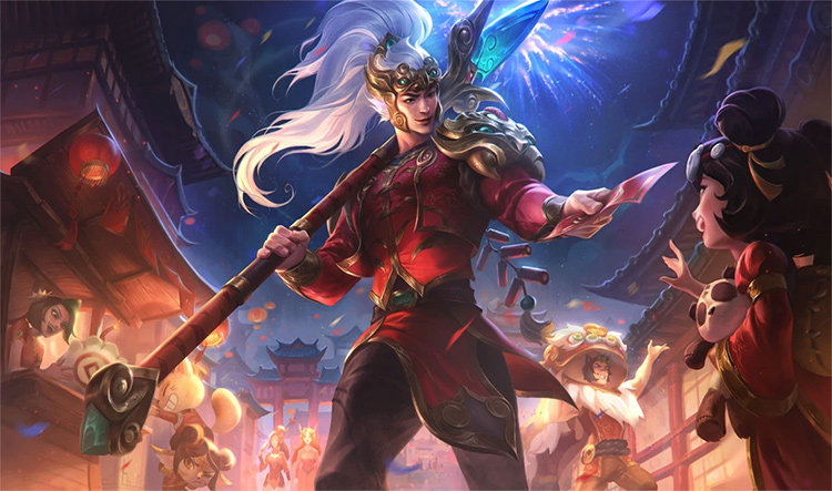 Firecracker Xin Zhao Skin Splash Image from League of Legends