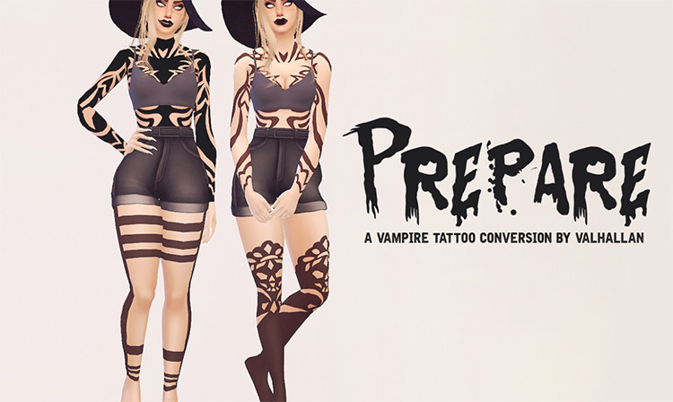 Sims 4 Vampire Tattoo CC  The Ultimate List   FandomSpot - 58