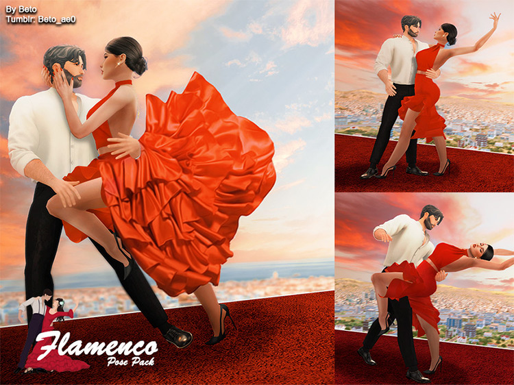 Flamenco Dancing / Sims 4 Pose Pack