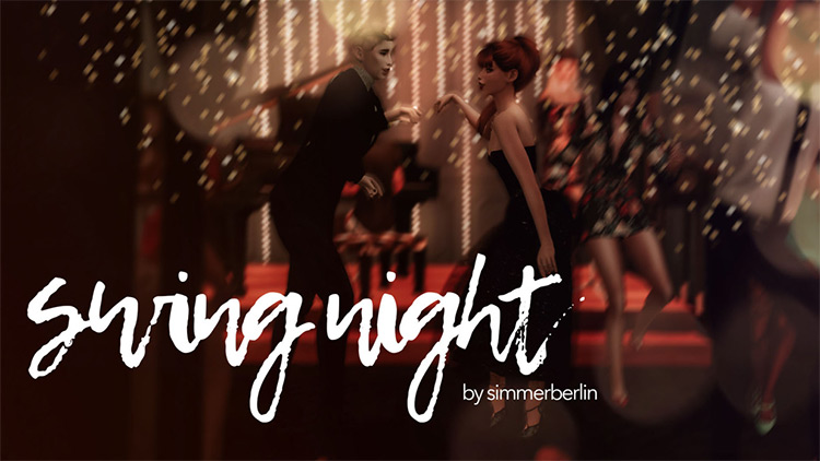 Swing Night Dancing / Sims 4 Pose Pack