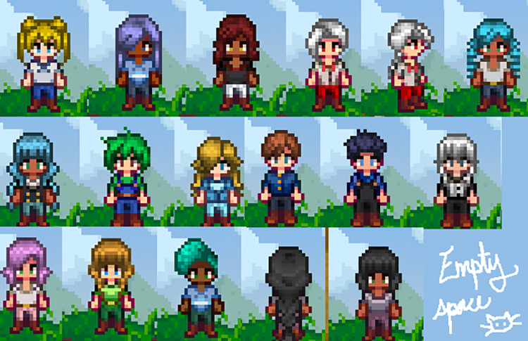More Hairstyles Mod in Stardew Valley