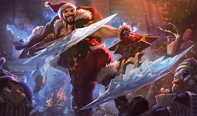 Santa Draven Skin Splash Image from League of Legends