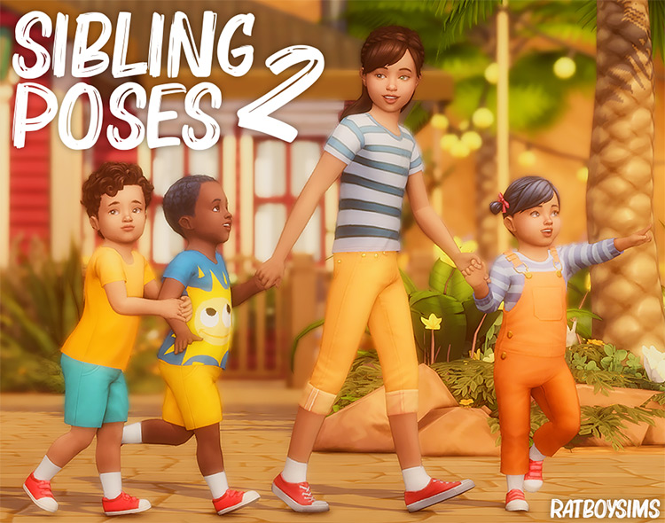 Sibling Poses #2 / Sims 4 Pose Pack