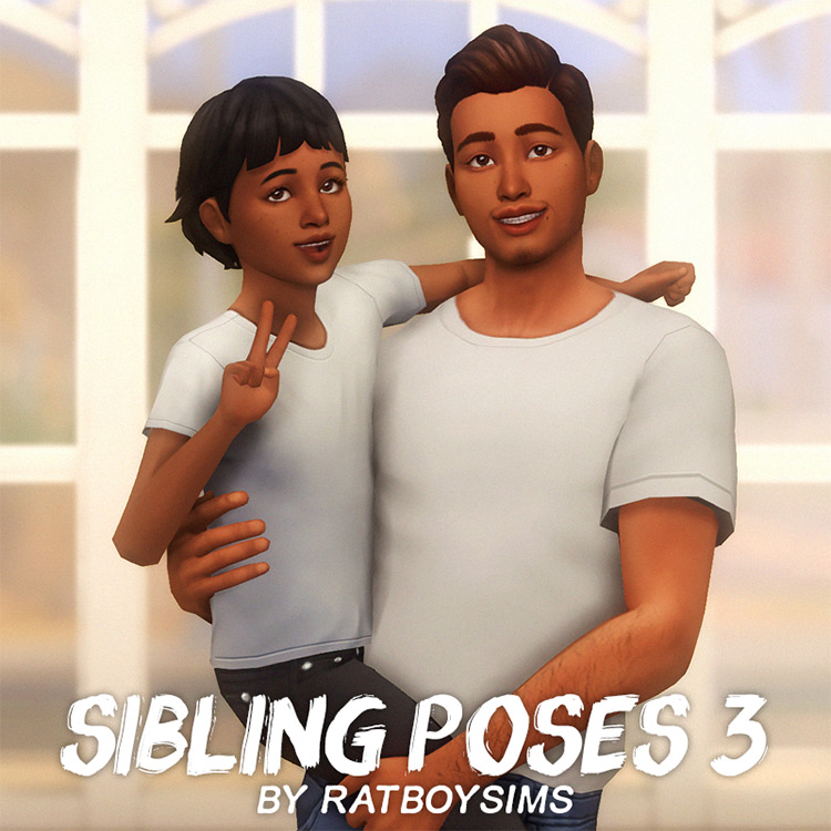 Sibling Poses #3 / Sims 4 Pose Pack
