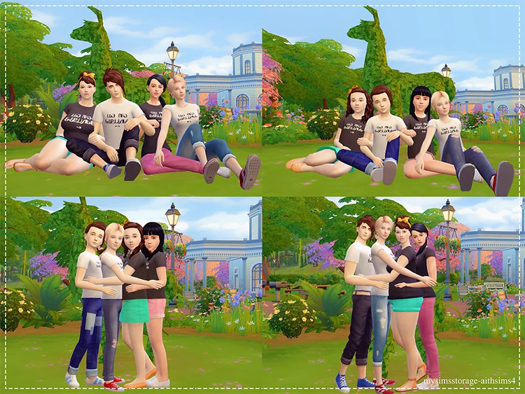 Sibling T-Shirt For Adult/Child / Sims 4 Pose Pack