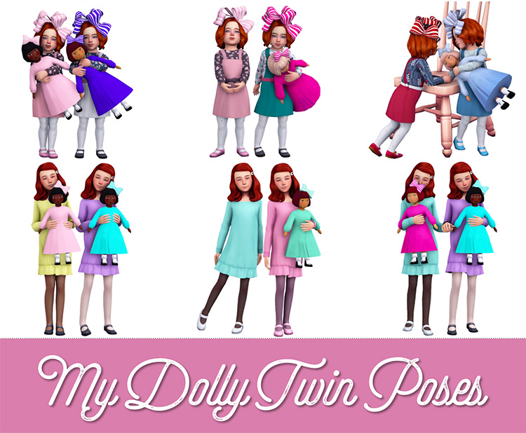 My Dolly Twin / Sims 4 Pose Pack