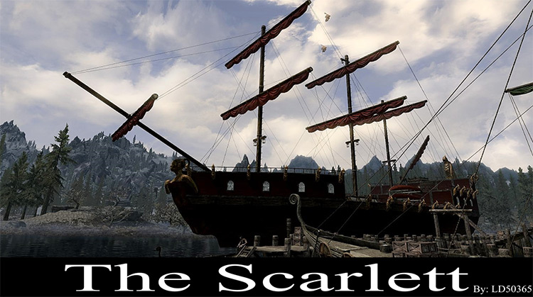 Scarlett Buildable Ship mod for Skyrim