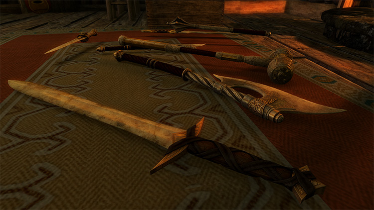Simply Destructive Dragonbone Weapons mod for Skyrim