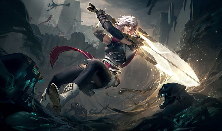 Sentinel Riven Skin Splash Image from League of Legends